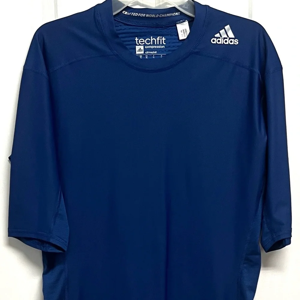 adidas Techfit Men's Dark Blue Performance Compression Shirt Size XL